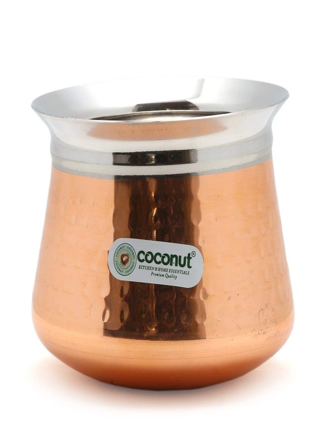 كوكونات قدر طهي من الفولاذ المقاوم للصدأ بجوز الهند - وعاء براون مطروق - وحدة واحدة - السعة: ٢٦٠٠ مل - Image 2